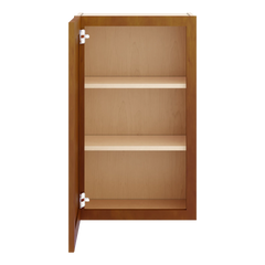 J&K Mocha Glazed K10 Single Door Wall Cabinet - 18" W x 30" H