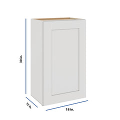 Modernform Cabinet White Shaker 18" W X 30" H X 12" D  Single Door Wall Cabinet