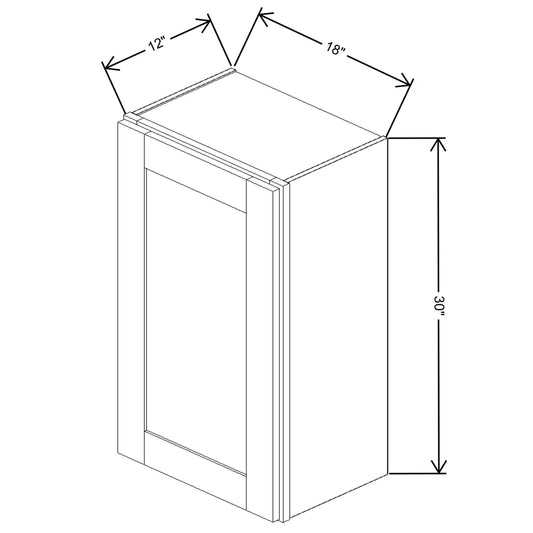 Fabuwood Allure Fusion Dove Wall 18"W x 30"H Shaker Cabinet