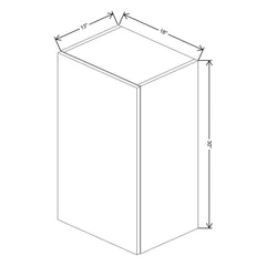 Fabuwood Ovela Catalina Carbone Matte 18" W X 30" H X 13" D Single Door Wall Cabinet