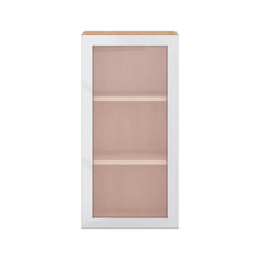 Modernform Cabinet Gloss White 18" W X 36" H X 12" D Single Glass Door Wall Cabinet