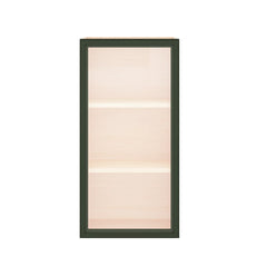 Modernform Cabinet Slim Sage Green 18" W X 36" H X 12" D Single Glass Door Wall Cabinet