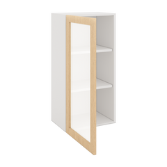Modernform Cabinet Natural Oak 18" W X 36" H X 12" D Single Glass Door Wall Cabinet