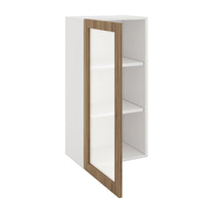 Modernform Cabinet Walnut 18" W X 36" H X 12" D Single Glass Door Wall Cabinet