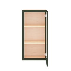 Modernform Cabinet Slim Sage Green 18" W X 36" H X 12" D Single Glass Door Wall Cabinet