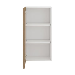 Modernform Cabinet Walnut 18" W X 36" H X 12" D Single Glass Door Wall Cabinet