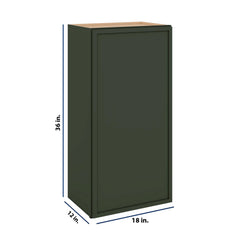 Modernform Cabinet Slim Sage Green 18" W X 36" H X 12" D Single Door Wall Cabinet