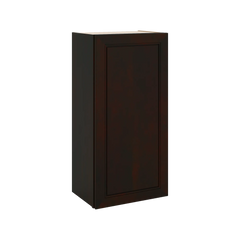 J&K Espresso K8 Single Door Wall Cabinet - 18" W x 36" H