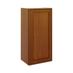 J&K Mocha Glazed K10 Single Door Wall Cabinet - 18" W x 36" H