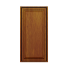 J&K Mocha Glazed K10 Single Door Wall Cabinet - 18" W x 36" H