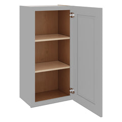 J&K Castle Grey S5 Single Door Wall Cabinet - 18" W x 36" H