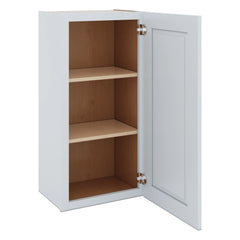 J&K White Shaker S8 Single Door Wall Cabinet - 18" W x 36" H