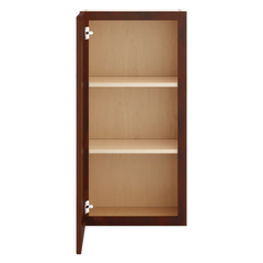J&K Mahogany J5 Single Door Wall Cabinet - 18" W x 36" H