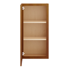 J&K Mocha Glazed K10 Single Door Wall Cabinet - 18" W x 36" H