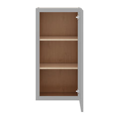 J&K Castle Grey S5 Single Door Wall Cabinet - 18" W x 36" H