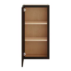 J&K Espresso K8 Single Door Wall Cabinet - 18" W x 36" H