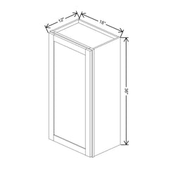 Wolf Classic Dartmouth White Paint 18"W X 36"H Wall Cabinet