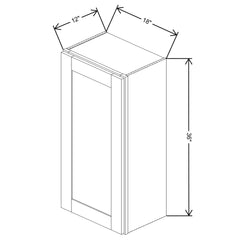 Fabuwood Allure Echo Mocha 18" W X 36" H X 12" D Single Door Wall Cabinet