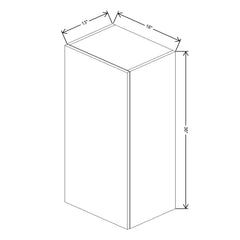 Fabuwood Ovela Catalina Ida 1 18" W X 36" H X 13" D Single Door Wall Cabinet