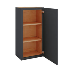 Modernform Cabinet Onyx Black Shaker 18" W X 36" H X 12" D Single Door Wall Cabinet