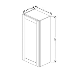 Fabuwood Allure Luxe Cloud White 18" W X 39" H X 12" D  Single Door Wall Cabinet