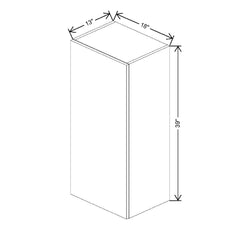 Fabuwood Ovela Catalina Ida 2 18" W X 39" H X 13" D Single Door Wall Cabinet