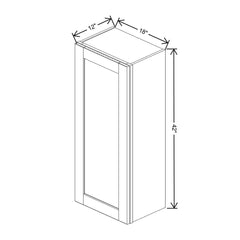 J&K Almond S2 Single Door Wall Cabinet - 18" W x 42" H