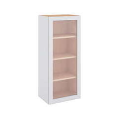 Modernform Cabinet Matte White 18" W X 42" H X 12" D Single Glass Door Wall Cabinet