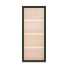 Modernform Cabinet Slim Sage Green 18" W X 42" H X 12" D Single Glass Door Wall Cabinet