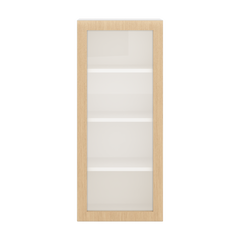 Modernform Cabinet Natural Oak 18" W X 42" H X 12" D Single Glass Door Wall Cabinet