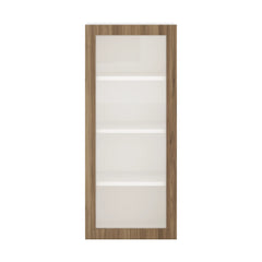 Modernform Cabinet Walnut 18" W X 42" H X 12" D Single Glass Door Wall Cabinet