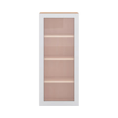 Modernform Cabinet Matte White 18" W X 42" H X 12" D Single Glass Door Wall Cabinet