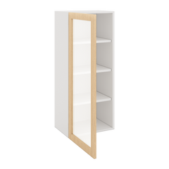 Modernform Cabinet Natural Oak 18" W X 42" H X 12" D Single Glass Door Wall Cabinet