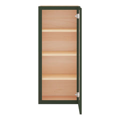 Modernform Cabinet Slim Sage Green 18" W X 42" H X 12" D Single Glass Door Wall Cabinet