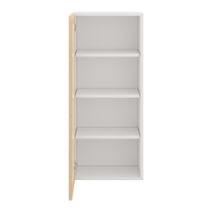 Modernform Cabinet Natural Oak 18" W X 42" H X 12" D Single Glass Door Wall Cabinet