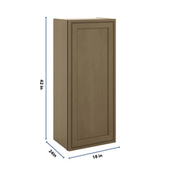 J&K Hazel H8 Single Door Wall Cabinet - 18" W x 42" H