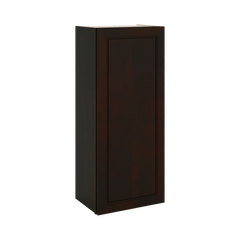 J&K Espresso K8 Single Door Wall Cabinet - 18" W x 42" H