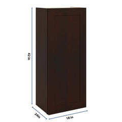 J&K Java Coffee S1 Single Door Wall Cabinet - 18" W x 42" H