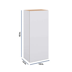 Modernform Cabinet Matte White 18" W X 42" H X 12" D Single Door Wall Cabinet