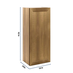 J&K Butterscotch B8 Single Door Wall Cabinet - 18" W x 42" H