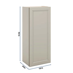 J&K Pebble B6 Single Door Wall Cabinet - 18" W x 42" H