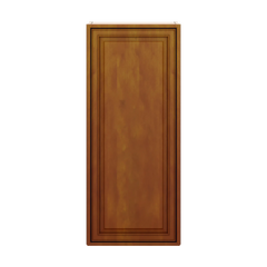 J&K Mocha Glazed K10 Single Door Wall Cabinet - 18" W x 42" H