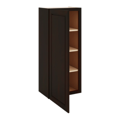J&K Espresso K8 Single Door Wall Cabinet - 18" W x 42" H