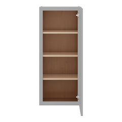 J&K Castle Grey S5 Single Door Wall Cabinet - 18" W x 42" H