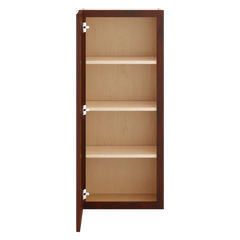J&K Mahogany J5 Single Door Wall Cabinet - 18" W x 42" H