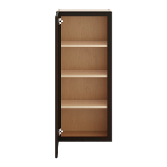 J&K Espresso K8 Single Door Wall Cabinet - 18" W x 42" H