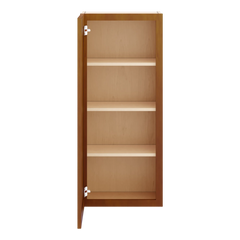 J&K Mocha Glazed K10 Single Door Wall Cabinet - 18" W x 42" H