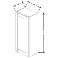 Fabuwood Allure Luxe Cloud White 18" W X 42" H X 12" D Single Door Wall Cabinet