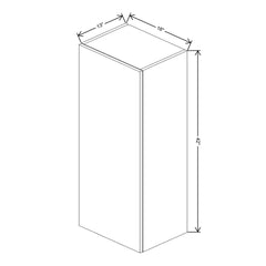 Fabuwood Ovela Catalina Grigio Gloss 18" W X 42" H X 13" D Single Door Wall Cabinet