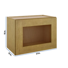 Modernform Cabinet Natural Shaker 21" W X 15" H X 12" D Single Glass Door Wall Cabinet